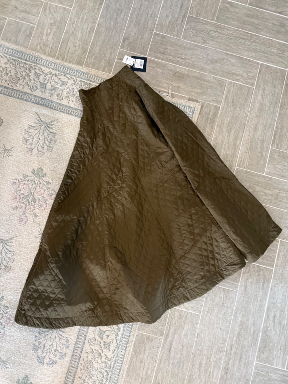 Norma Kamali Long Quilted 'Grace' Skirt in Bark (NWT) - Picture 10 of 10